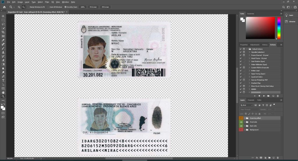 Argentina id card V2