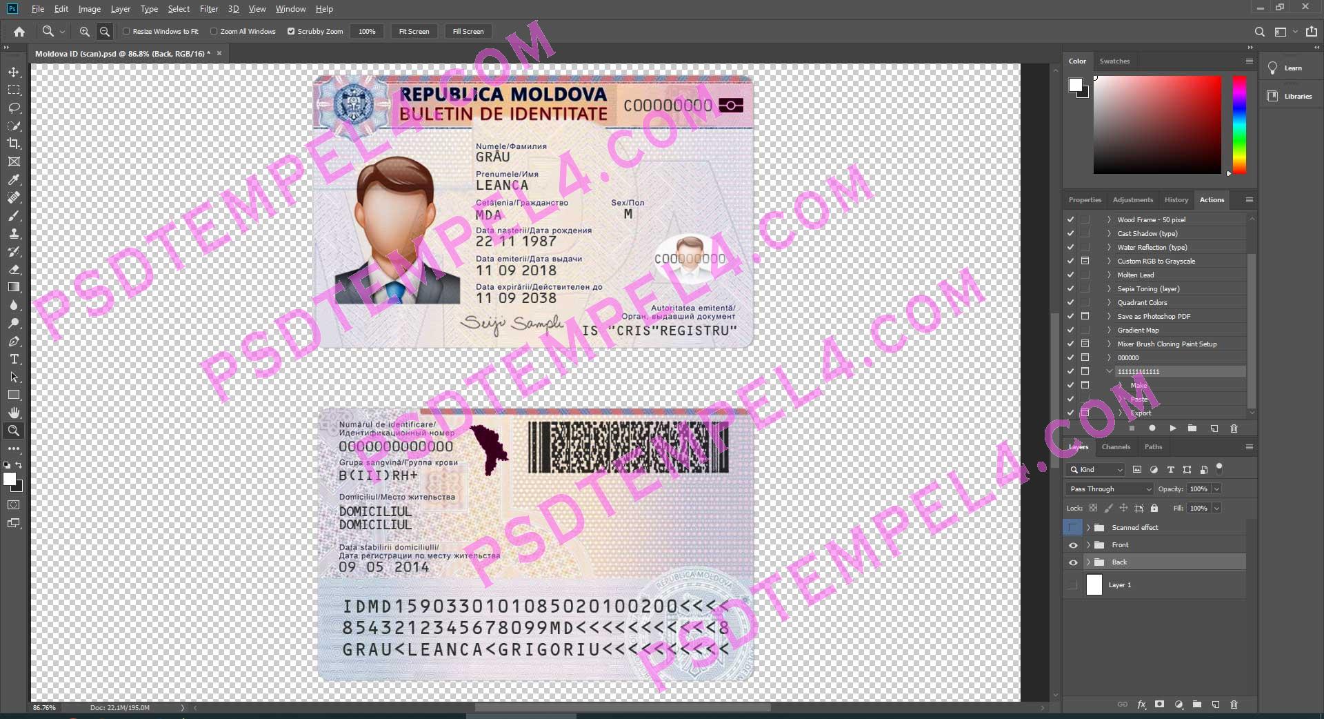 Moldova id card